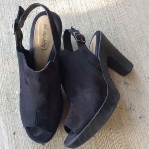 Sole Senseability heeled black sandals